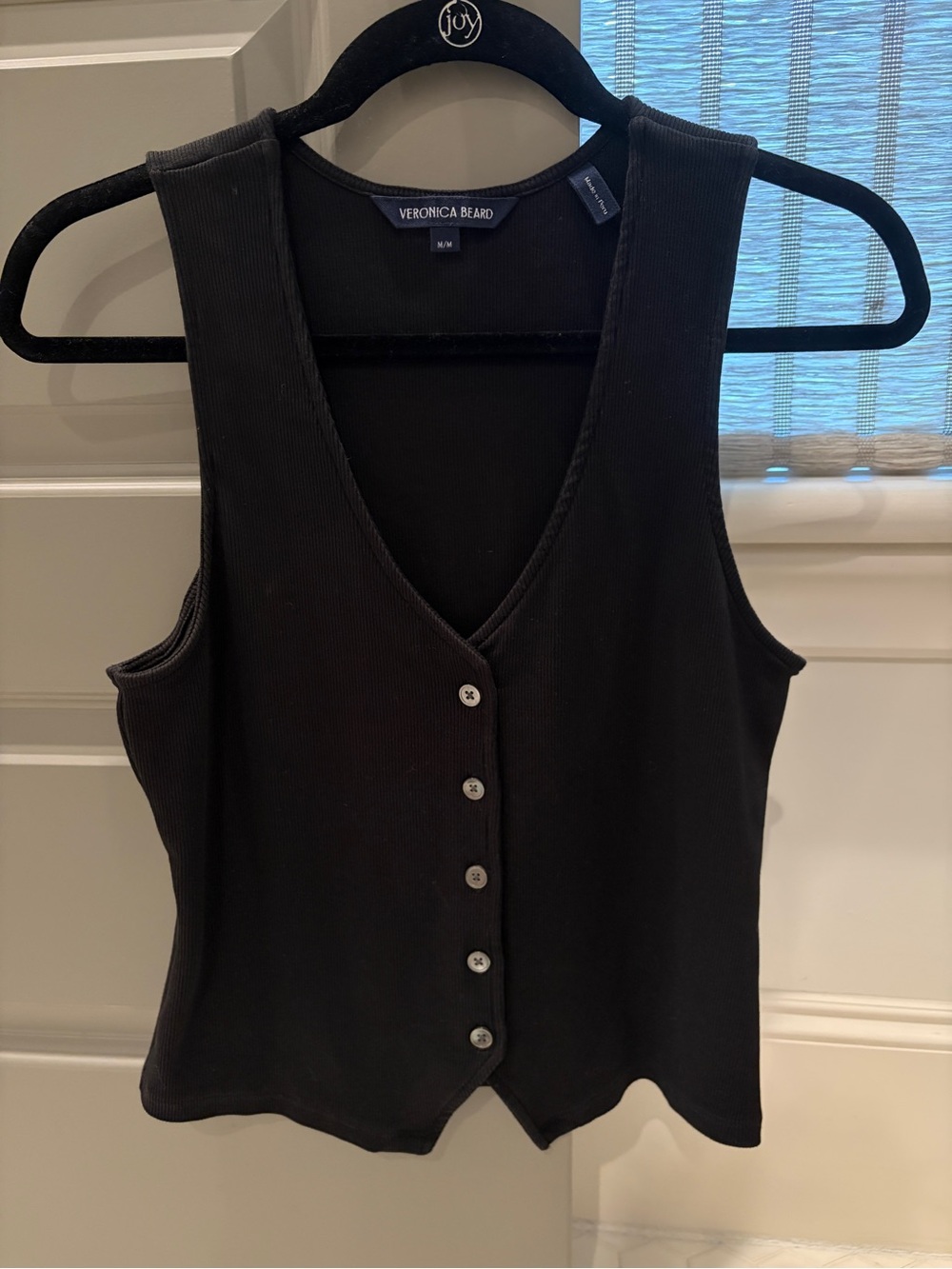 Veronica Beard - Hoorne Button-Down Tank Top - Picture 3 of 4